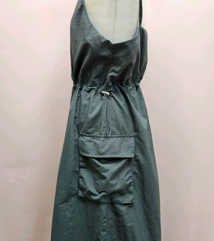 바스락 건빵 끈 스트링 뷔스티에 롱원피스 이미지