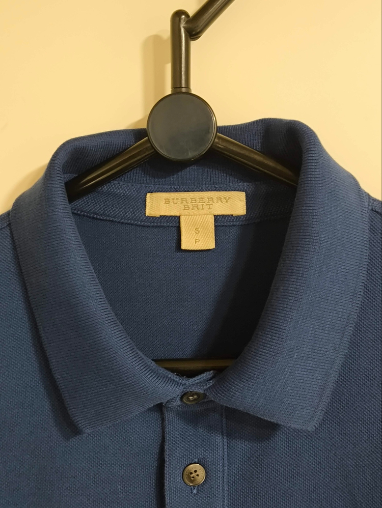 버버리 브릿 네이비 피케 반팔 카라티셔츠 이미지