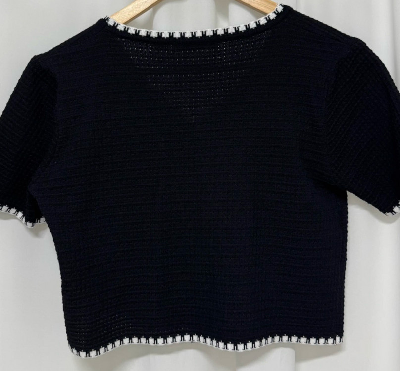 메종블랑쉬 블랙 반팔 가디건 이미지