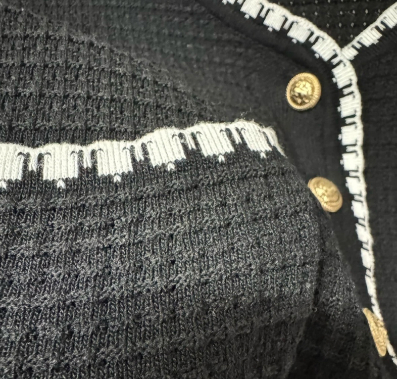 메종블랑쉬 블랙 반팔 가디건 이미지