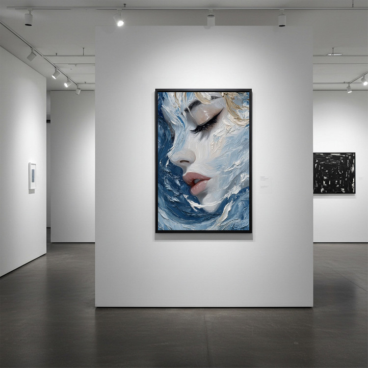 그림 액자 팝아트 인테리어소품 물결처럼 그녀는 인물화액자 유화느낌 감성그림 거실 벽걸이 대형 예술작품 분위기있는 침 이미지