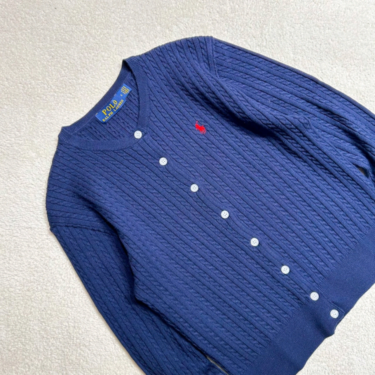 폴로 우먼 잔케이블 가디건 이미지