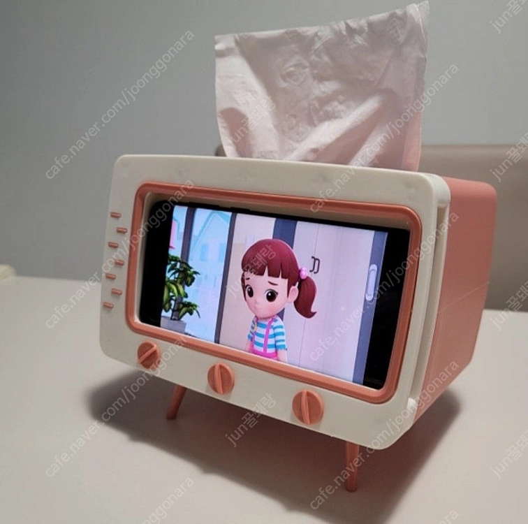 휴지 케이스 핸드폰 거치대 인테리어소품 화장지 케이스 티비 두루마리휴지 티슈케이스 4종세트 #상태 깨끗함# 이미지