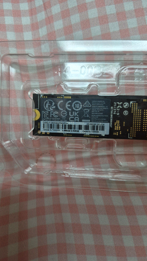 커세어 MP600 PRO gen4 NH M.2 NVMe SSD 1TB 팝니다 (컴스빌제품) 이미지