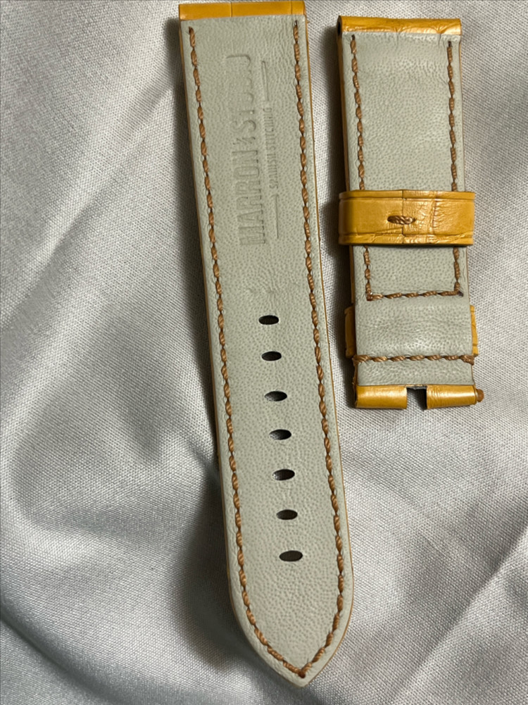 파네라이 24mm 스트랩 (마론스튜디오 머스타드 엘리게이터) 이미지