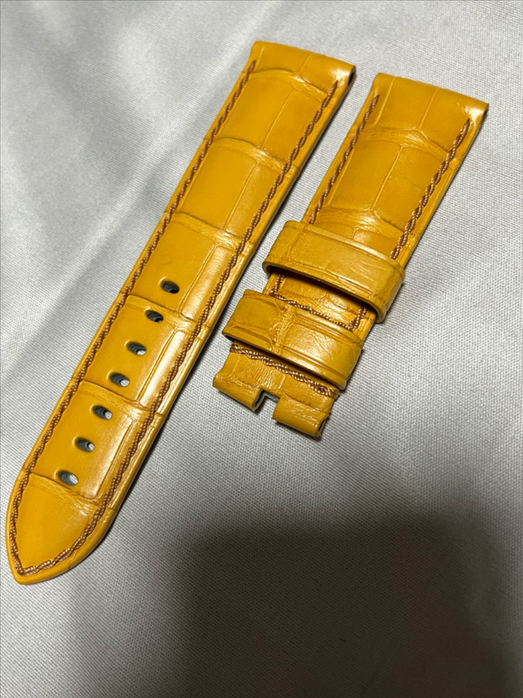 파네라이 24mm 스트랩 (마론스튜디오 머스타드 엘리게이터) 이미지