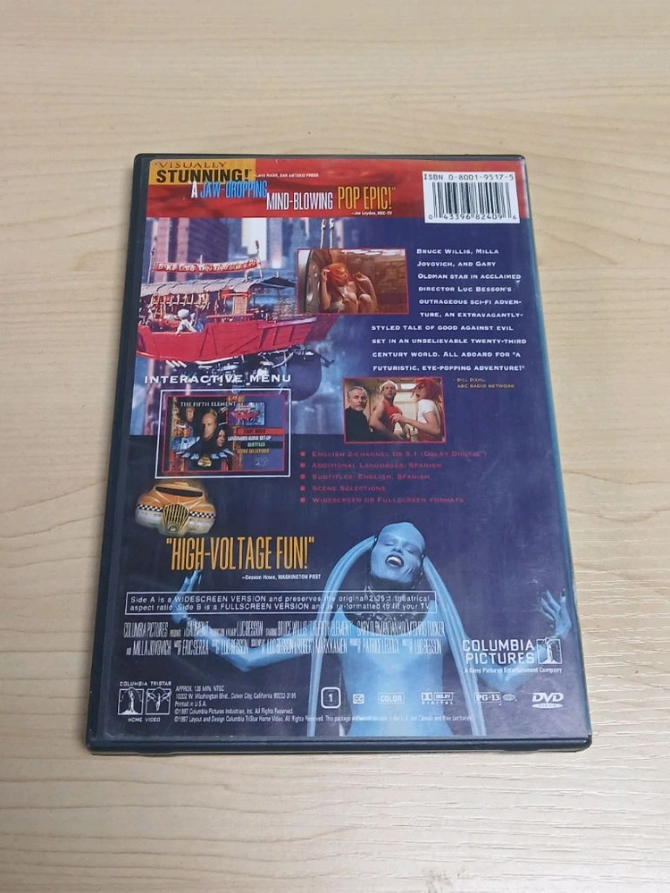 DVD 무삭제 미국판 레옹의 뤽베송 감독 브루스 윌리스 밀라 요보비치 주연 제5원소 이미지
