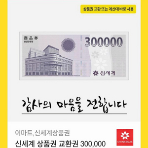 신세계 백화점 상품권 30만원권 이미지