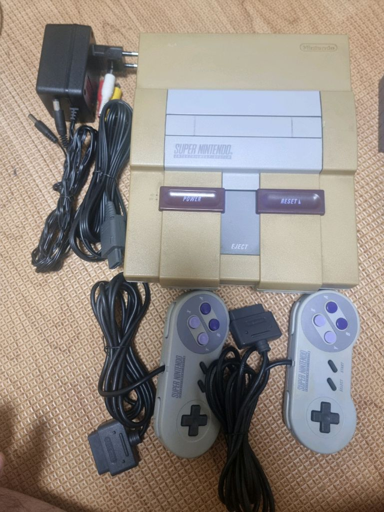 SNES 슈퍼패미콤 패미컴 북미판 본체 세트 이미지