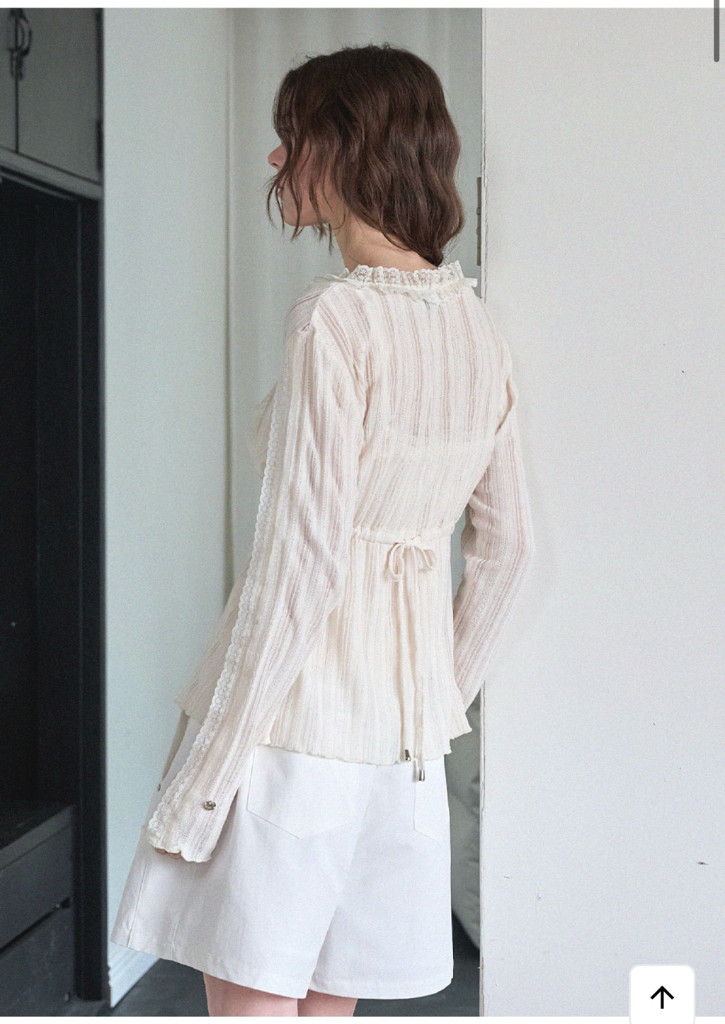 새상품))미케네 레이스 가디건+슬리브리스 셋업 이미지