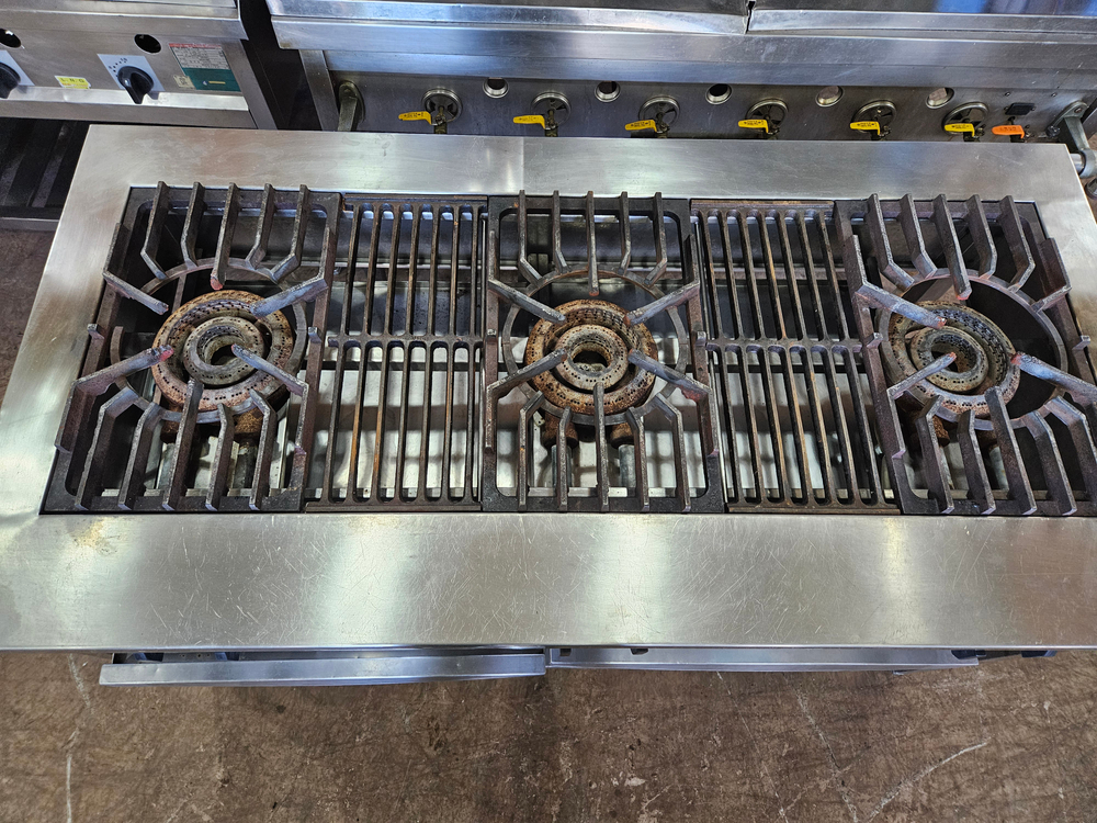 업소용 3구 가스레인지, 간택기, 화구, 버너 이미지