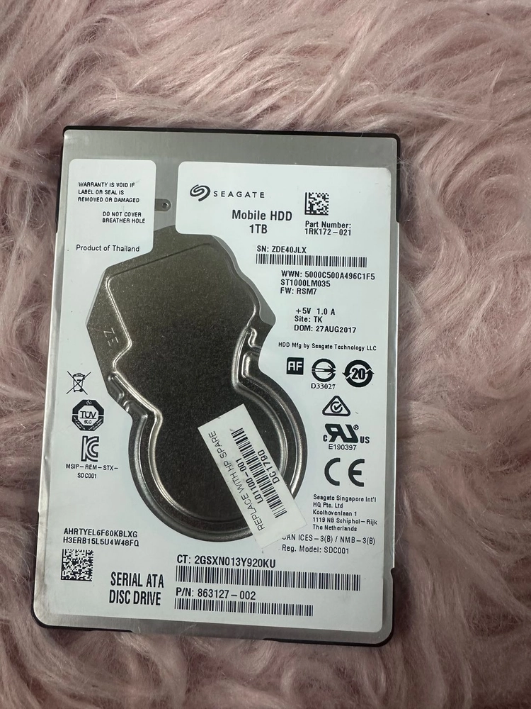 2.5' 노트북용 1TB HDD 5개 일괄 브랜드 랜덤 / 테스트 완료 이미지