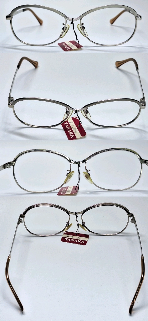 80s 일본제 빈티지 데드스톡 미사용/Vista M-390 선플래티늄 SPM 안경테 52mm 백금합금 고급 아이웨어 이미지