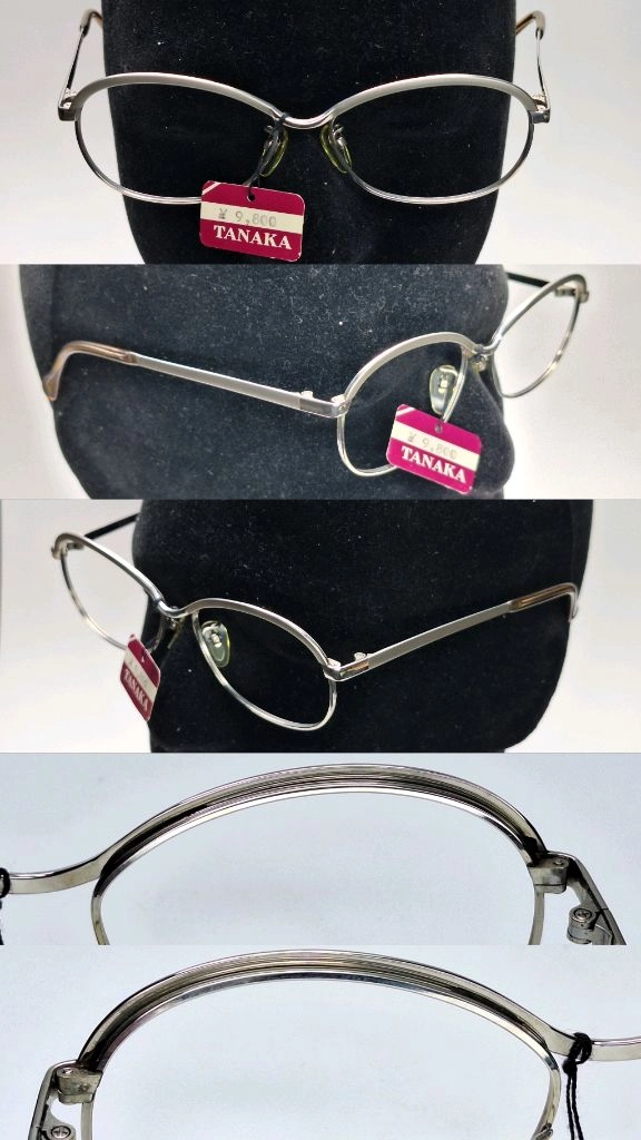80s 일본제 빈티지 데드스톡 미사용/Vista M-390 선플래티늄 SPM 안경테 52mm 백금합금 고급 아이웨어 이미지