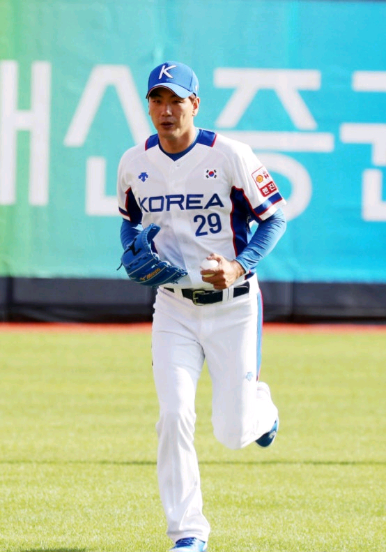 [새상품] SSG 랜더스 김광현 2019 프리미어12 아시안게임 데상트 한국 야구 국대 국가대표 팀코리아 유니폼 이미지