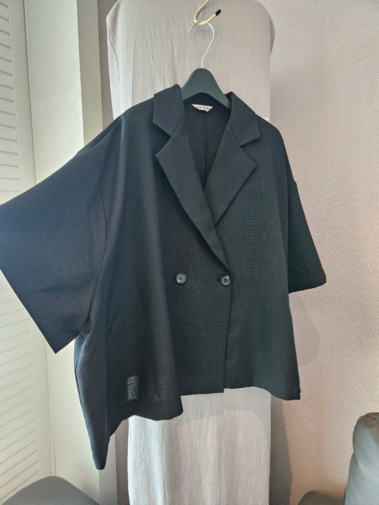 새옷) 여름자켓 여름정장 빅사이즈 66~99경조사 블랙 가디건 77 88 이미지