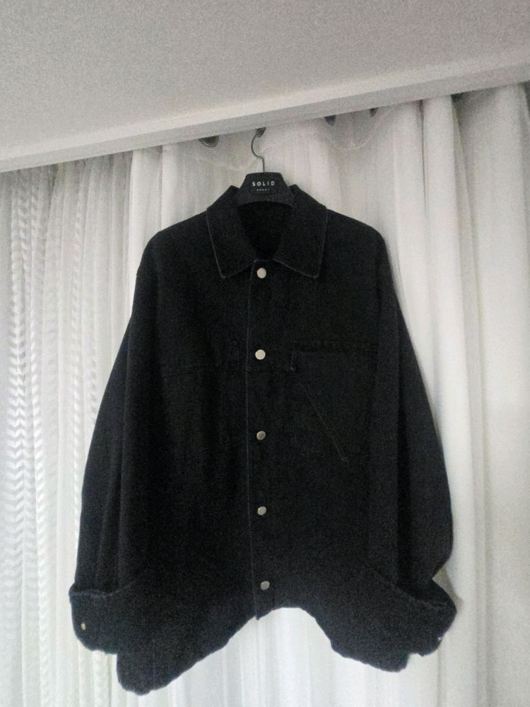 솔리드옴므데님셔츠쟈켓 이미지