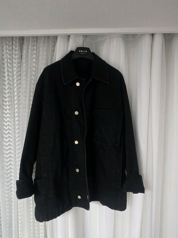 솔리드옴므데님셔츠쟈켓 이미지