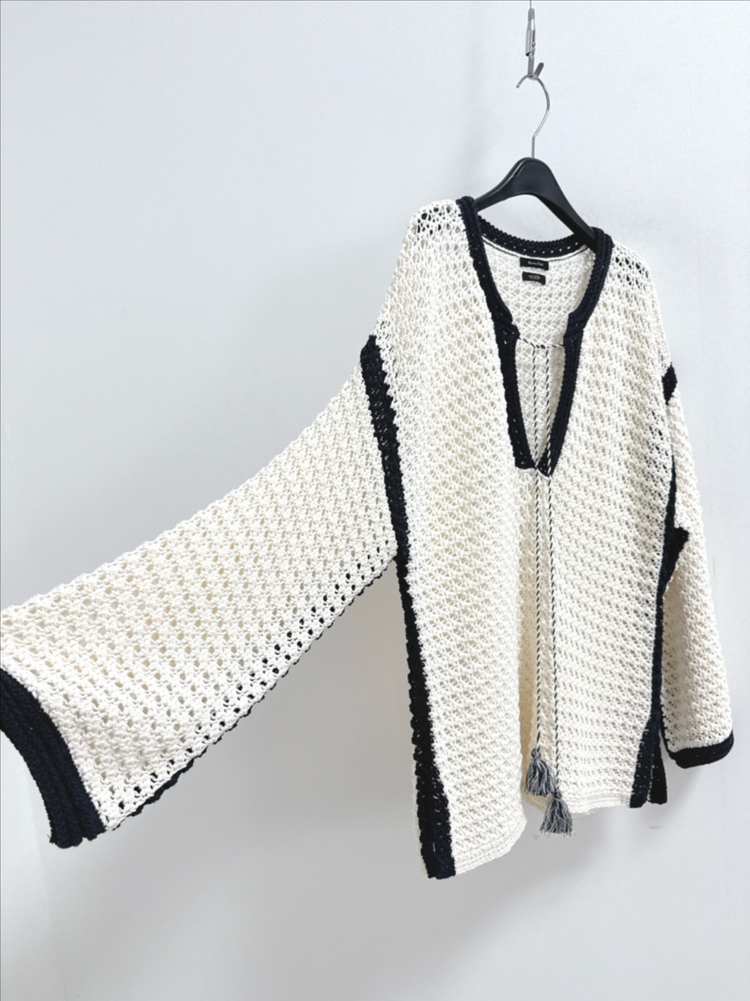 마시모두띠 크로셰 니트 탑 이미지