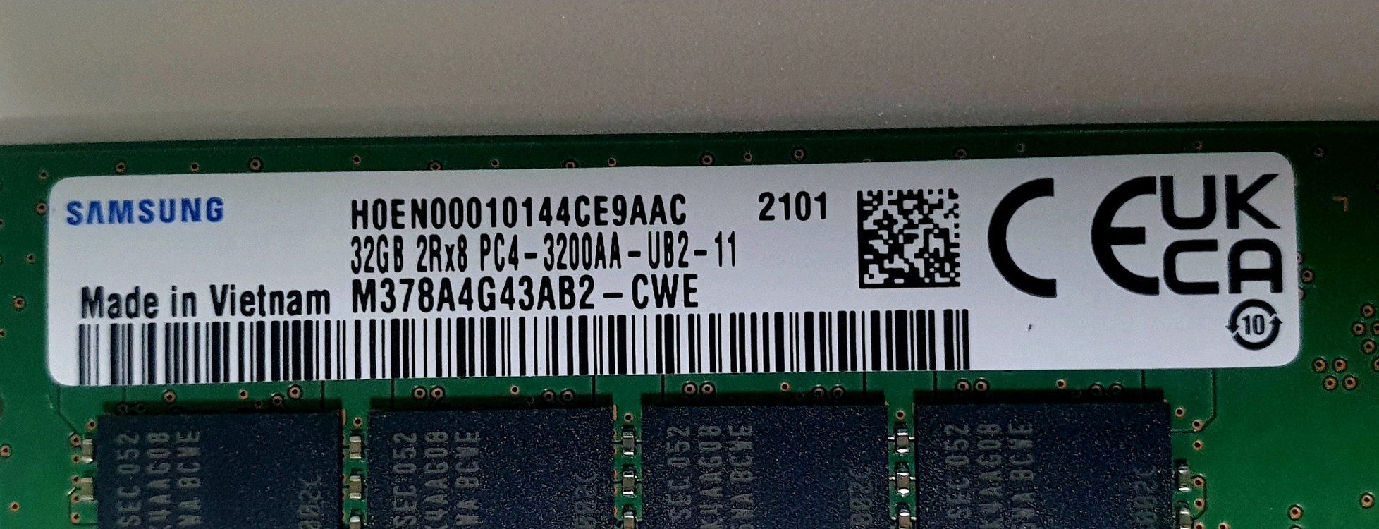 삼성 DDR4 32GB PC4-3200AA (데스크탑 메모리 이미지