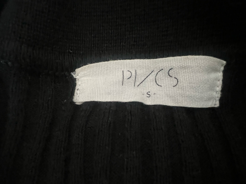 PVCS 프븏스 카라 골지 가디건 블랙 S 이미지