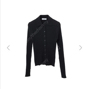 PVCS 프븏스 카라 골지 가디건 블랙 S 이미지