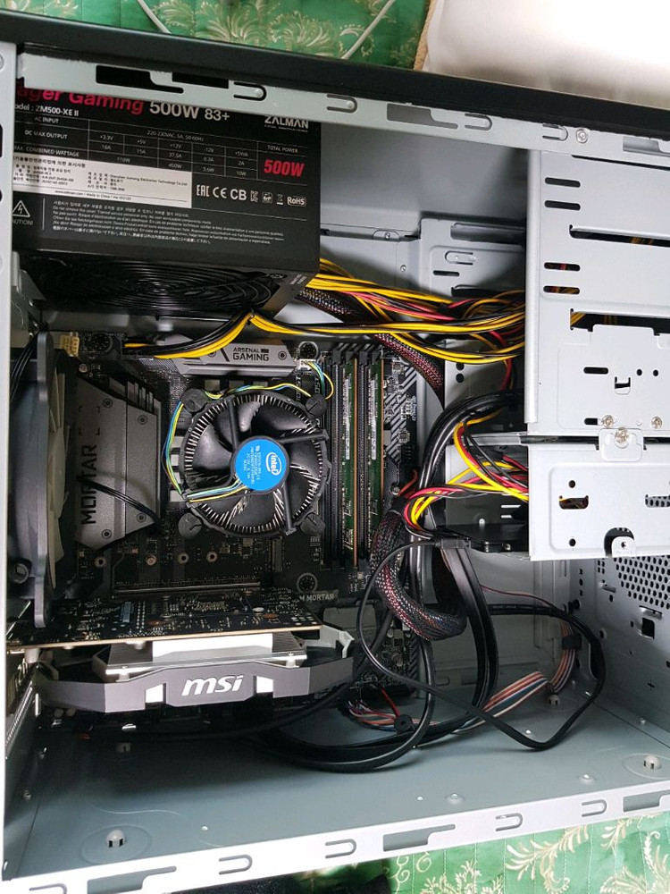 가성비 사무용 PC 인텔 i5 9600k Gtx1050ti B360m 이미지