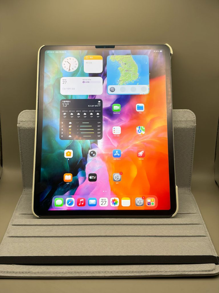 아이패드 프로 4세대 12.9인치 와이파이 128GB 스그 A급 360 회전 케이스 56만 이미지