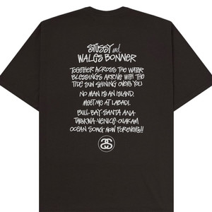 스투시 stussy 웨일즈보너 오션 송 티셔츠 브라운 반팔 m 사이즈 이미지