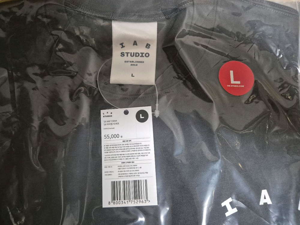(L/XL) 아이앱 스튜디오 26 아이앱 티셔츠 차콜 화이트 이미지