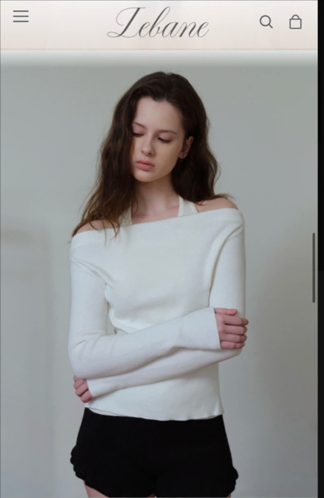 르베인 홀터넥 니트 이미지