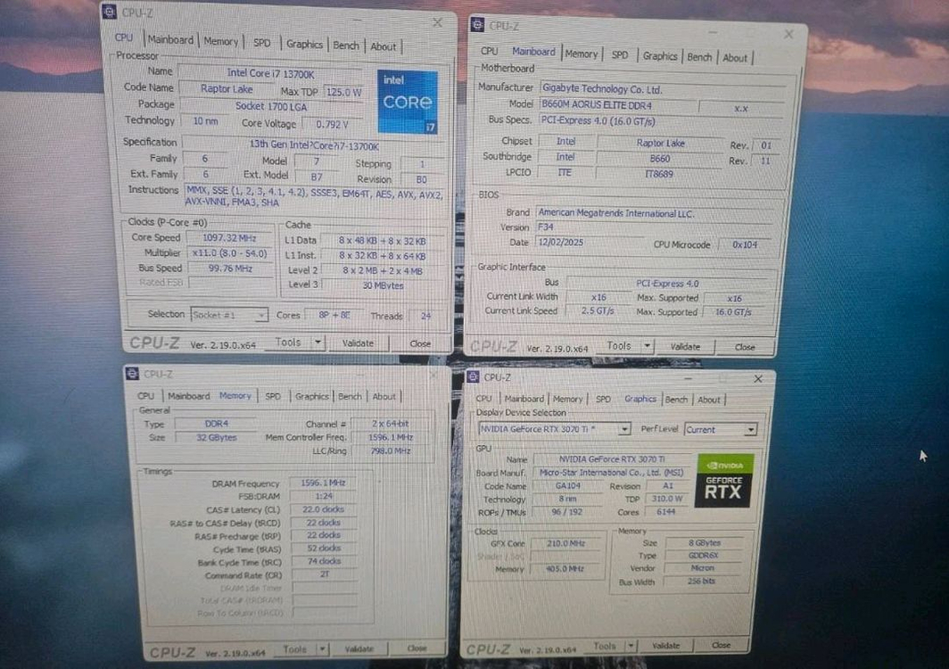 i7-13700K, RTX 3070Ti, 32G 게이밍PC 본체 컴퓨터 판매합니다 이미지