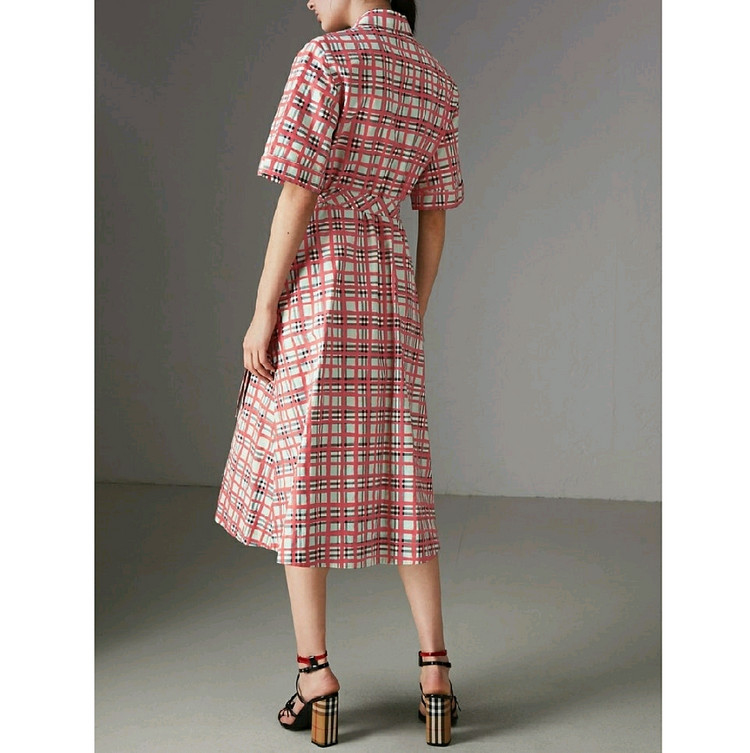 (새상품) 버버리 체크 코튼 셔츠원피스 이미지