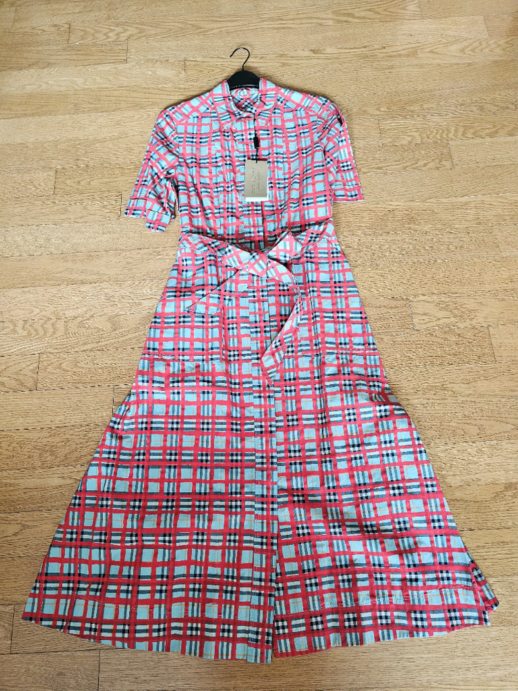 (새상품) 버버리 체크 코튼 셔츠원피스 이미지