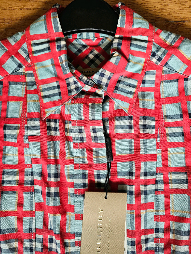 (새상품) 버버리 체크 코튼 셔츠원피스 이미지