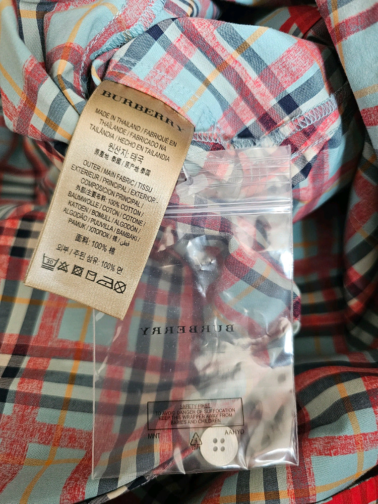 (새상품) 버버리 체크 코튼 셔츠원피스 이미지