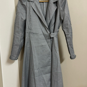 [새상품] 블랙체크 랩 원피스 이미지