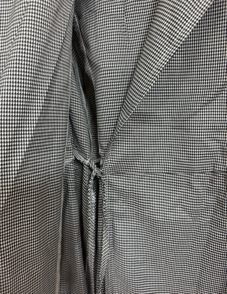 [새상품] 블랙체크 랩 원피스 이미지