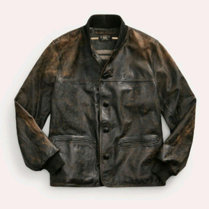 RRL 더블알엘 가죽 카코트 래더 자켓 류준열 이동휘 가죽 뉴스보이 무스탕 폴로 랄프로렌 발마칸 이진욱 크리켓 이미지