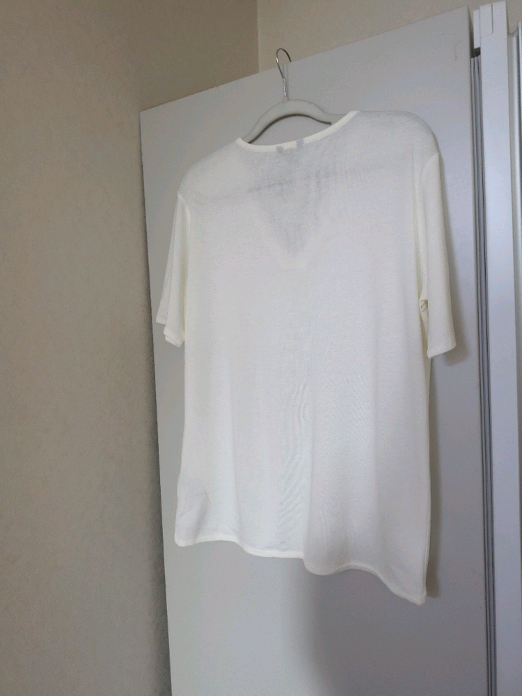 마시모두띠 V넥 반팔 티셔츠 아이보리 이미지