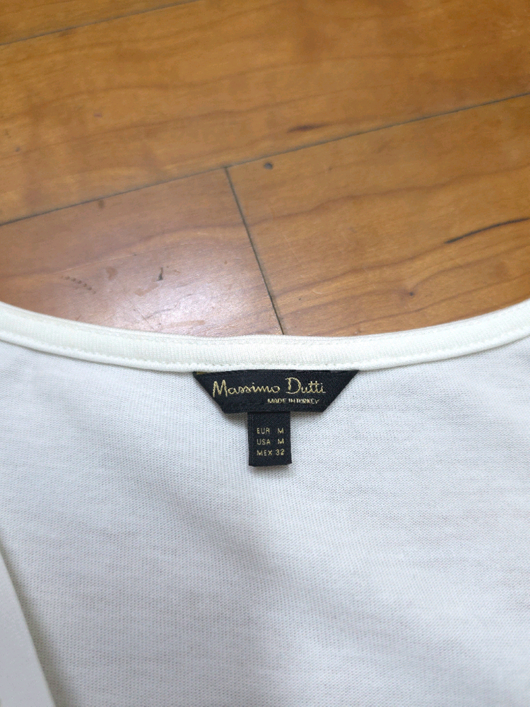 마시모두띠 V넥 반팔 티셔츠 아이보리 이미지