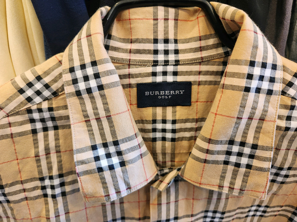 버버리 골프 체크 반팔 셔츠 이미지