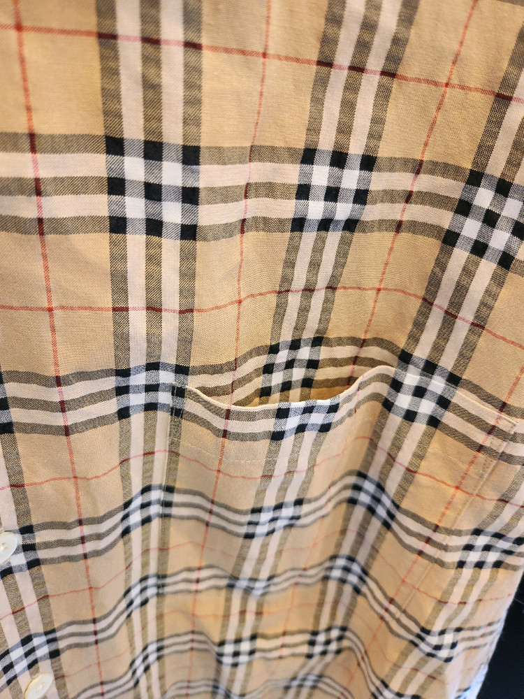 버버리 골프 체크 반팔 셔츠 이미지