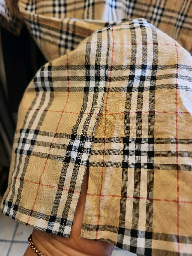 버버리 골프 체크 반팔 셔츠 이미지