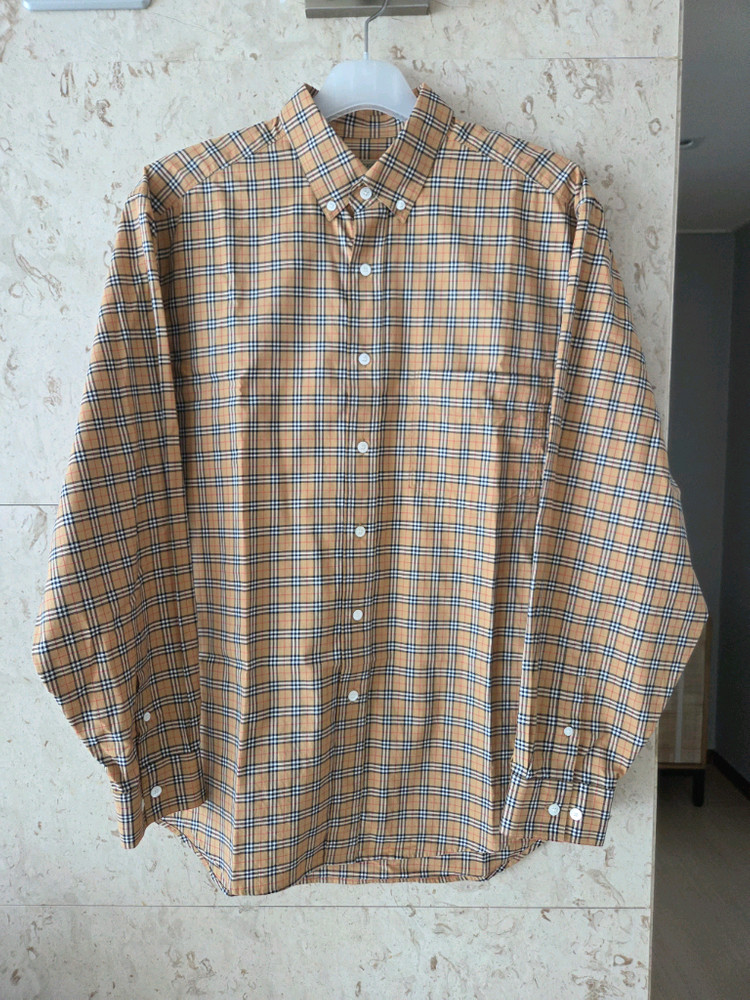 정품)새상품 버버리 제임스 체크셔츠 L 이미지
