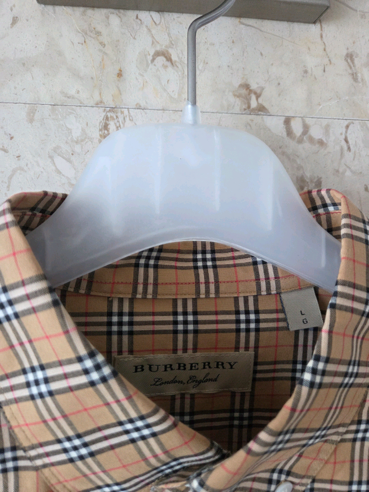 정품)새상품 버버리 제임스 체크셔츠 L 이미지