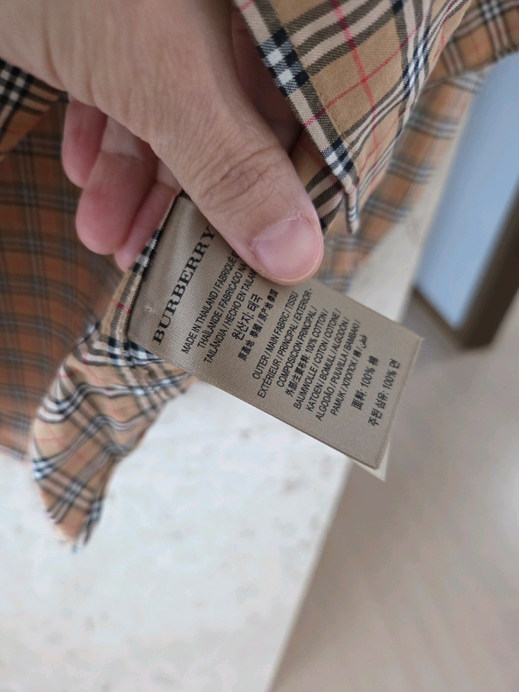 정품)새상품 버버리 제임스 체크셔츠 L 이미지