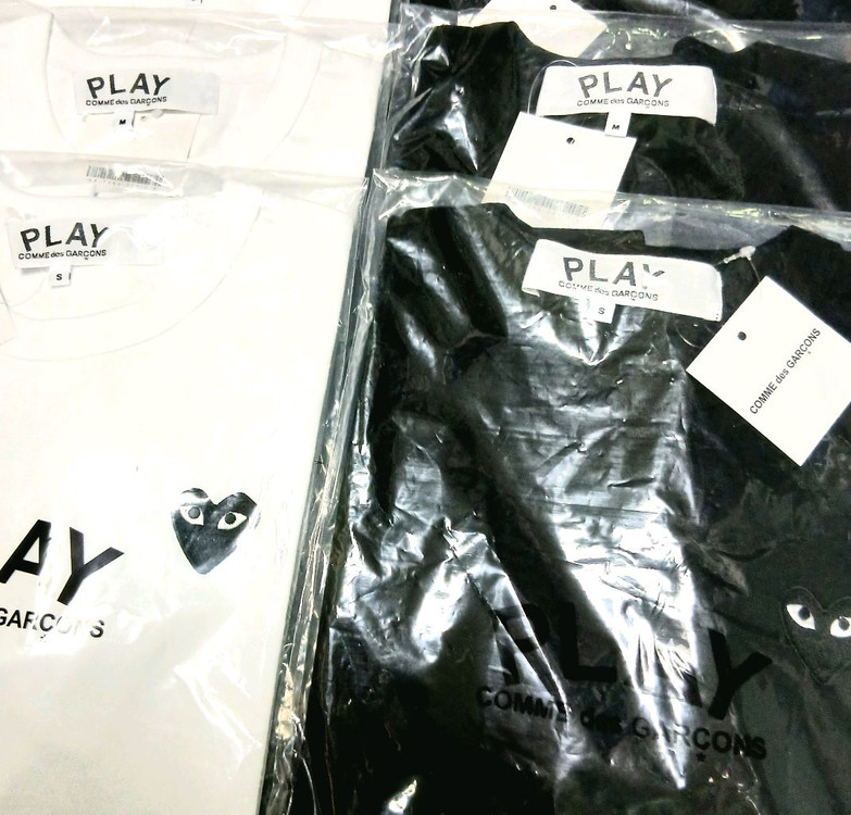 꼼데가르송 26ss(최신형) 블랙하트 와펜 반팔티 S/M/L(남녀공용) 이미지