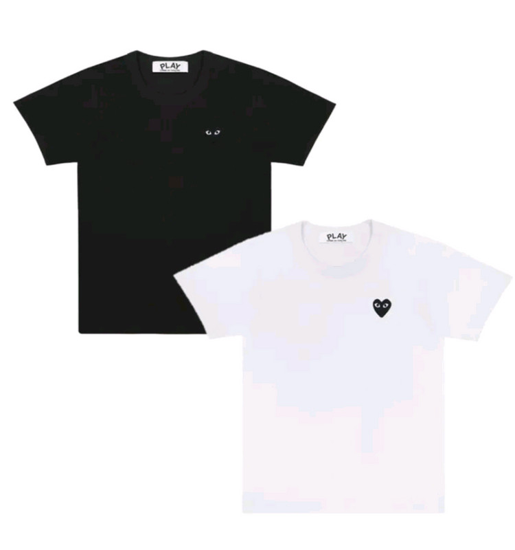 꼼데가르송 26ss(최신형) 블랙하트 와펜 반팔티 S/M/L(남녀공용) 이미지