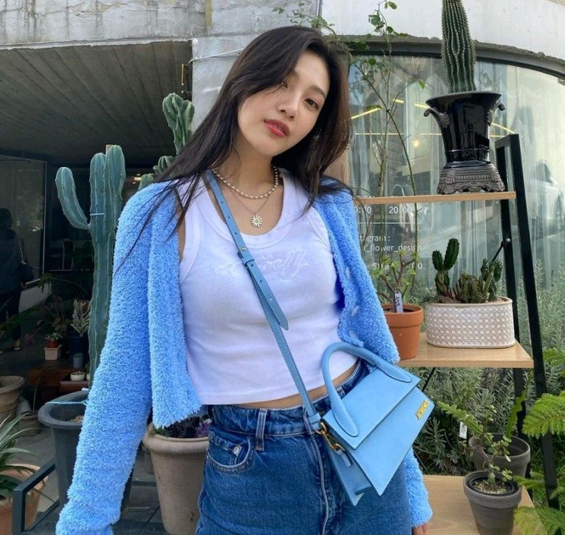 제니,조이 착용) JACQUEMUS 자크뮈스 데님백 이미지